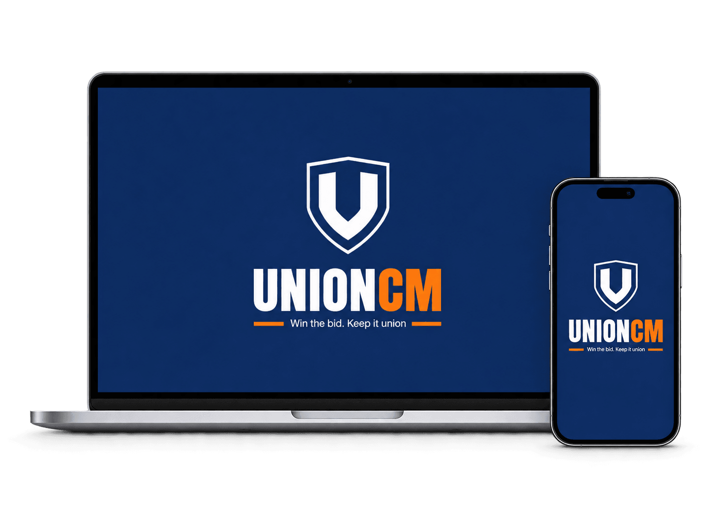 UnionCM open on a laptop and a phone